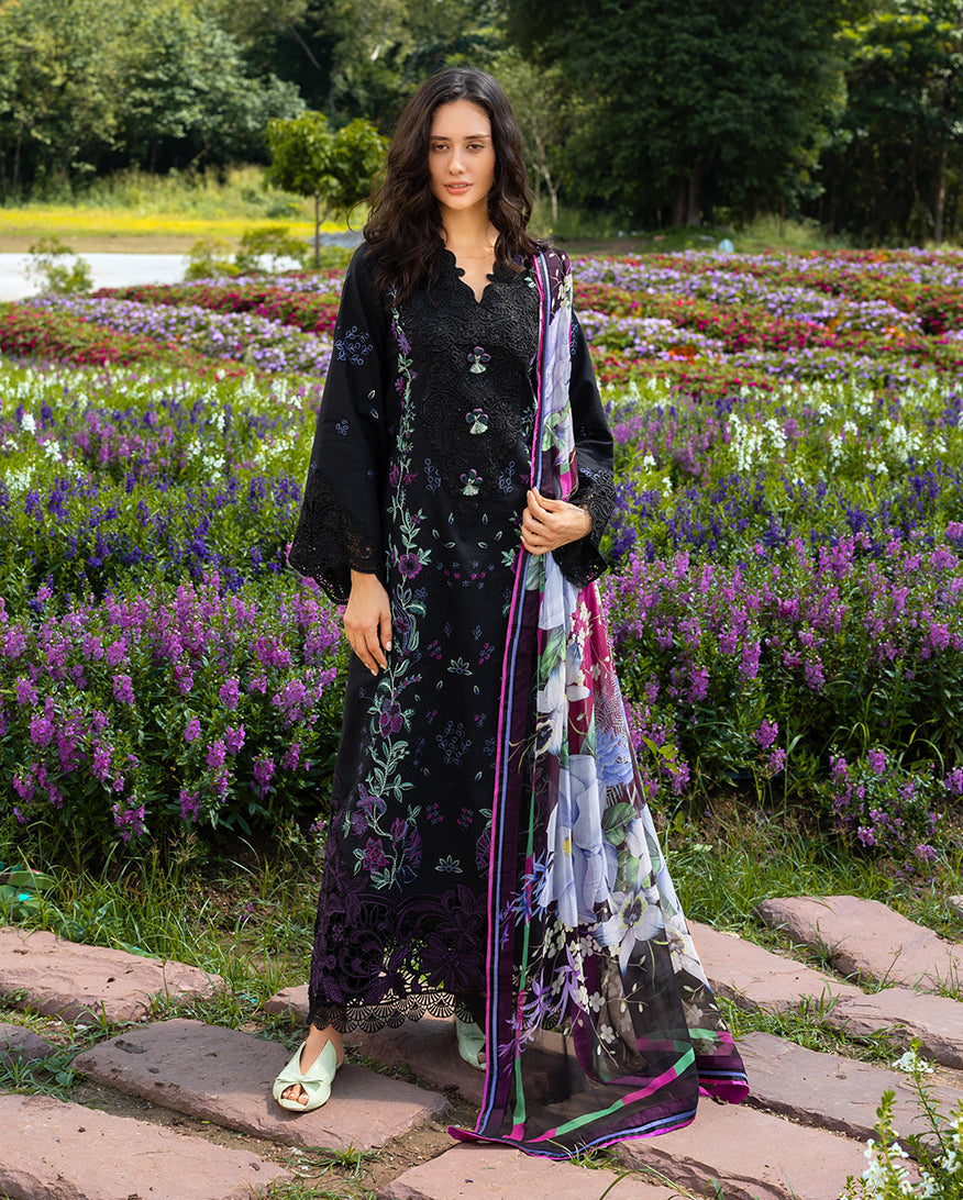 MS-2745-3 Piece - Unstitched Luxury Embroidered Lawn Fabric