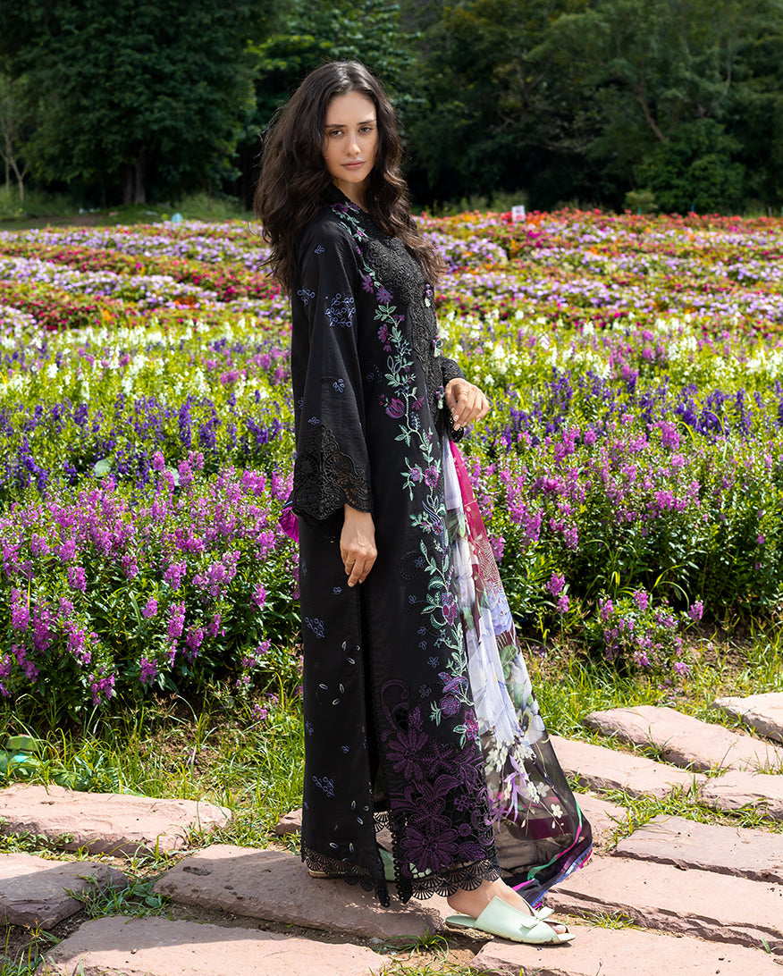 MS-2745-3 Piece - Unstitched Luxury Embroidered Lawn Fabric