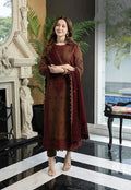 AJ 2556-Lawn Fabric 3 Piece Embroidered Shirt with Embroidered Chiffon Dupatta