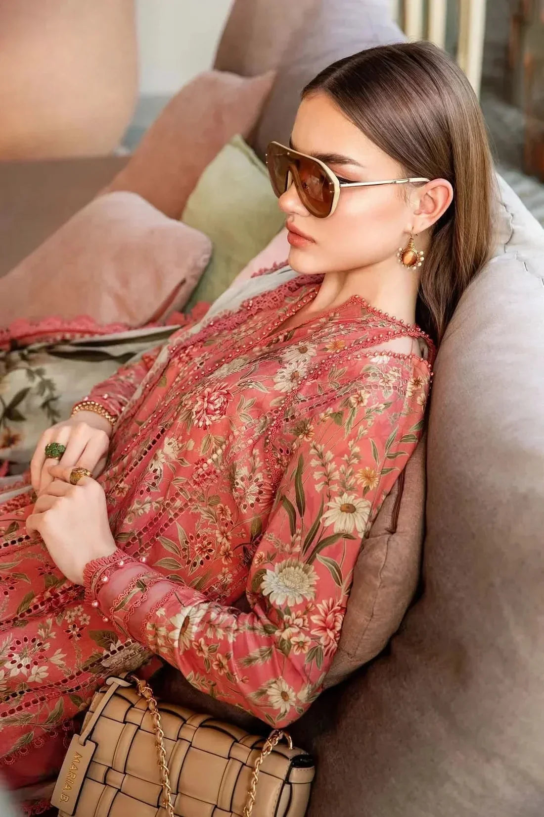 MB 470-3Pc Digital Printed Lawn Shirt with Printed Lawn Dupatta