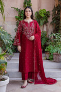 BT 2700-3 Piece Unstitched Heavy Embroidered Lawn Suit ( Full Embroidered Chiffon Dupatta )