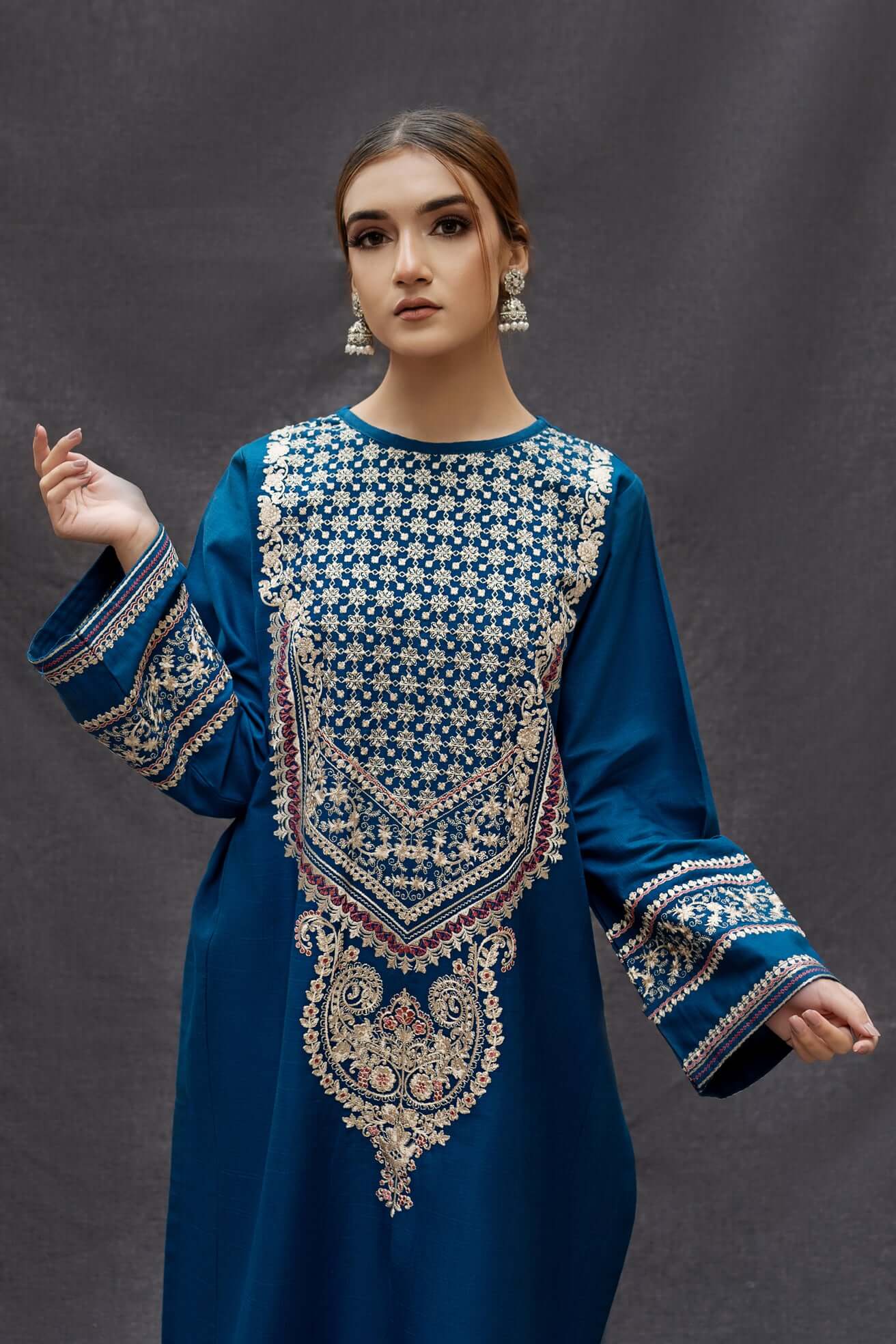 BT 69-Lawn 2 Piece Unstitched Heavy Embroidered Suit