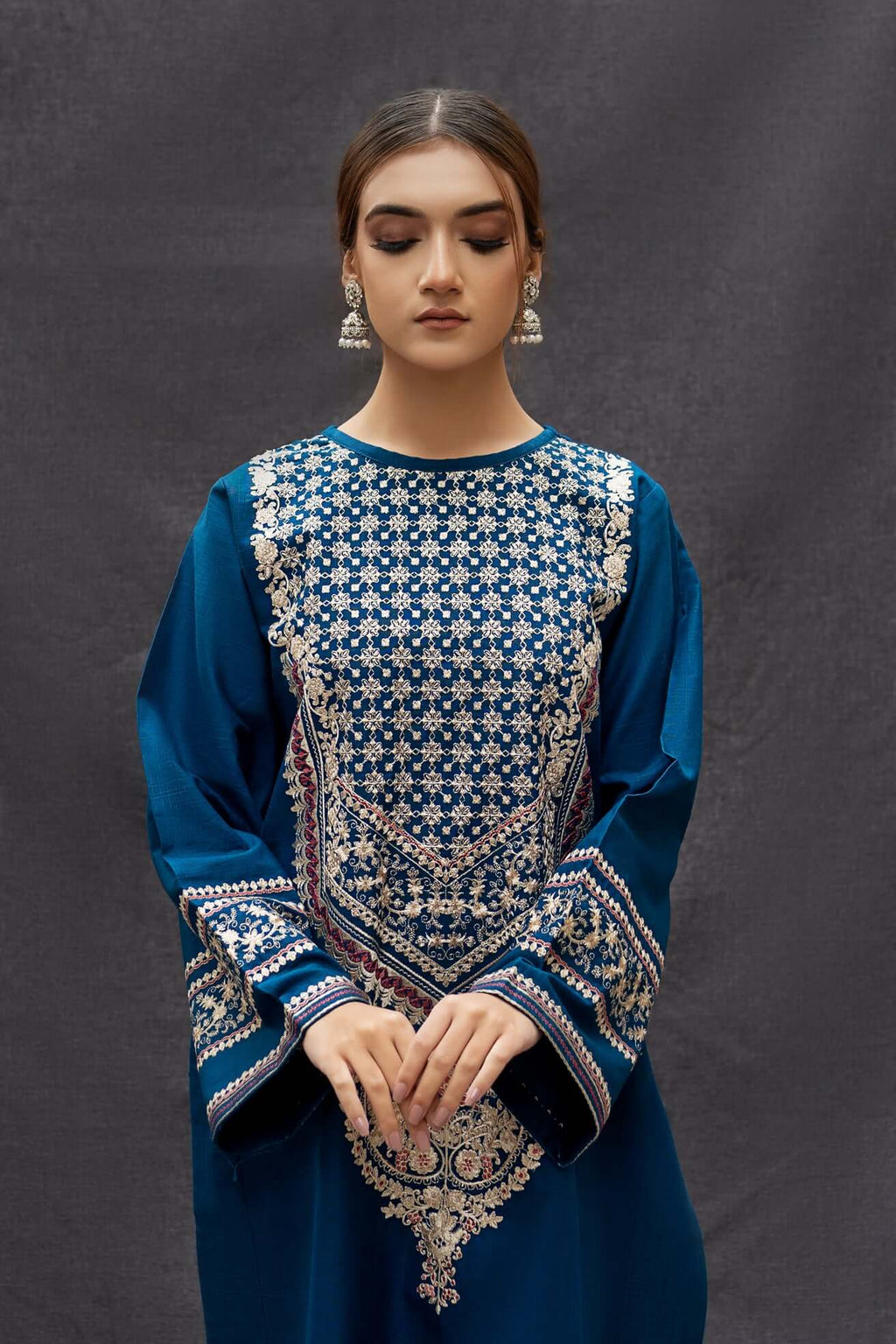 BT 69-Lawn 2 Piece Unstitched Heavy Embroidered Suit