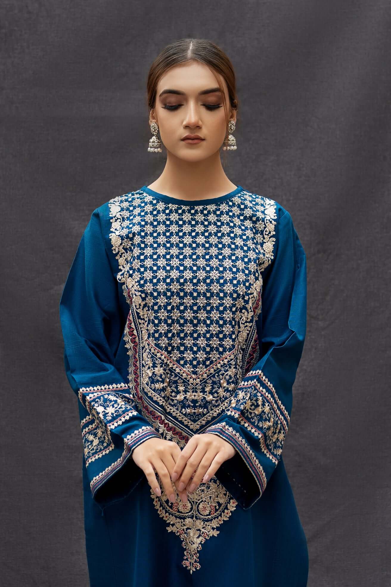 BT 69-Lawn 2 Piece Unstitched Heavy Embroidered Suit