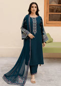 LM-585 Lawn Fabric 3 Piece - Unstitched Fully Embroidered With Chiffon Dupatta