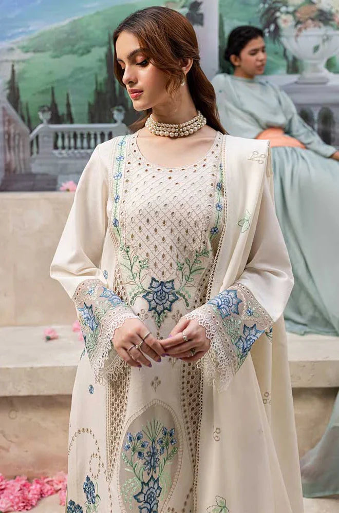 MR 2730-3 Piece - Unstitched Luxury Embroidered Lawn Fabric