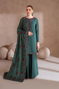 IZ 2925-3 Piece Unstitched Heavy Embroidered Dhanak Suit ( Dhanak Embroidered Shawl )