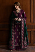BT 2900-3 Piece Unstitched Heavy Embroidered Dhanak Suit ( Embroidered Dhanak Wool Shawl )