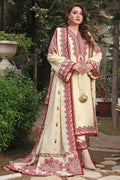 SP 2895-3 Piece Unstitched Heavy Embroidered Dhanak Suit ( Embroidered Dhanak Wool Shawl )