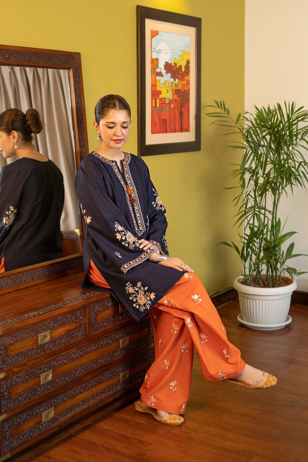 AL 945- 2 Piece - Unstitched Fully Embroidered Lawn Fabric