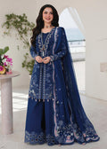 QL 2815-3 Piece - Unstitched Embroidered Lawn Fabric (Embroidered Chiffon Dupatta)