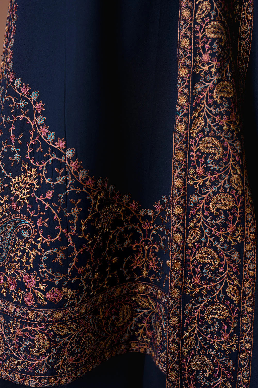 BT 2880A-3 Piece Unstitched Heavy Embroidered Dhanak Suit ( Embroidered Dhanak Dupatta )