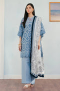 CO 2610-3 Pc Embroidered Lawn Shirt with Printed Polly Lawn Dupatta