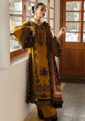HR 3045-3 Piece Unstitched Heavy Embroidered Dhanak Suit ( Digital Printed Shawl)