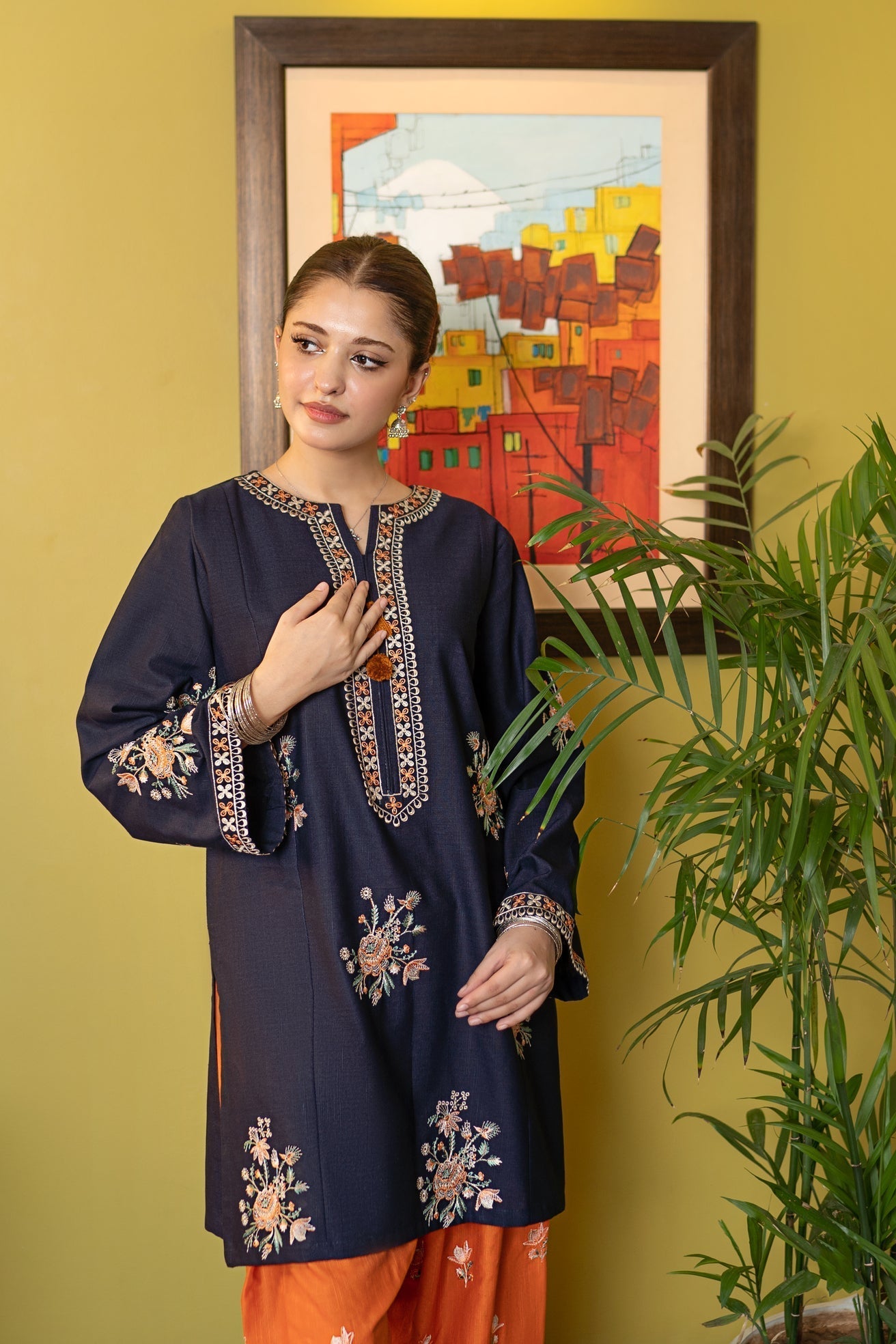 AL 945- 2 Piece - Unstitched Fully Embroidered Lawn Fabric