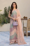 MB 2805A-3 Piece - Lawn - Unstitched Chicken Kari Embroidered Suit (Printed Organza Dupatta-4 Sides Lace)