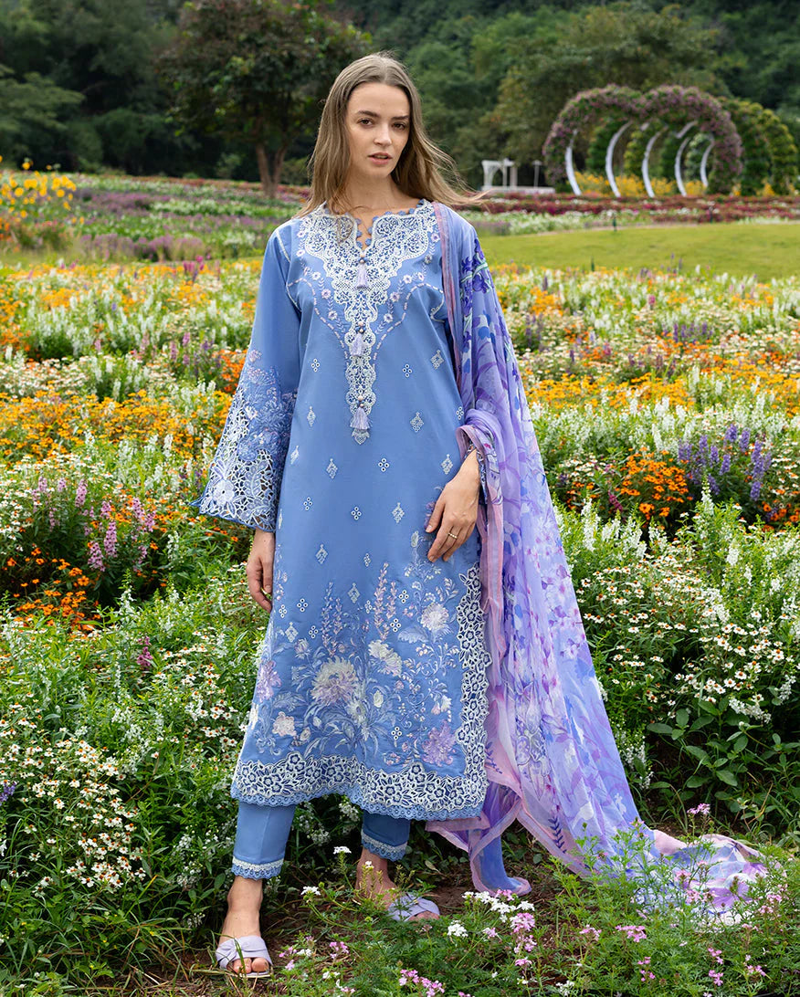 MS-2795-3 Piece - Unstitched Embroidered Lawn Fabric
