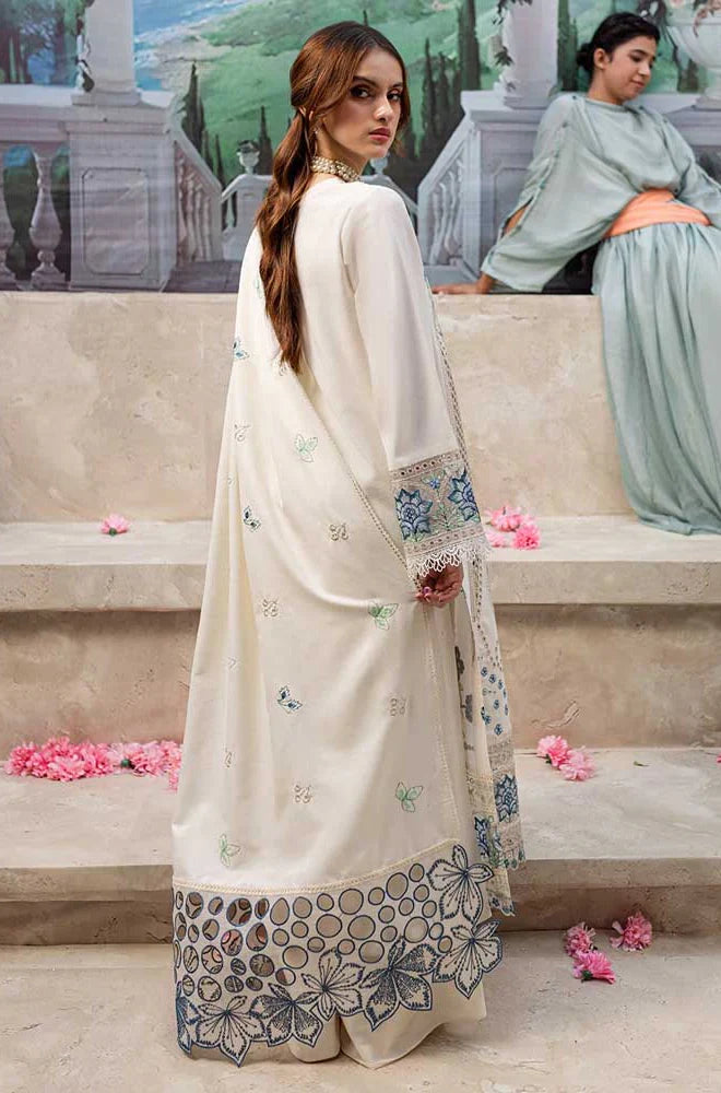 MR 2730-3 Piece - Unstitched Luxury Embroidered Lawn Fabric