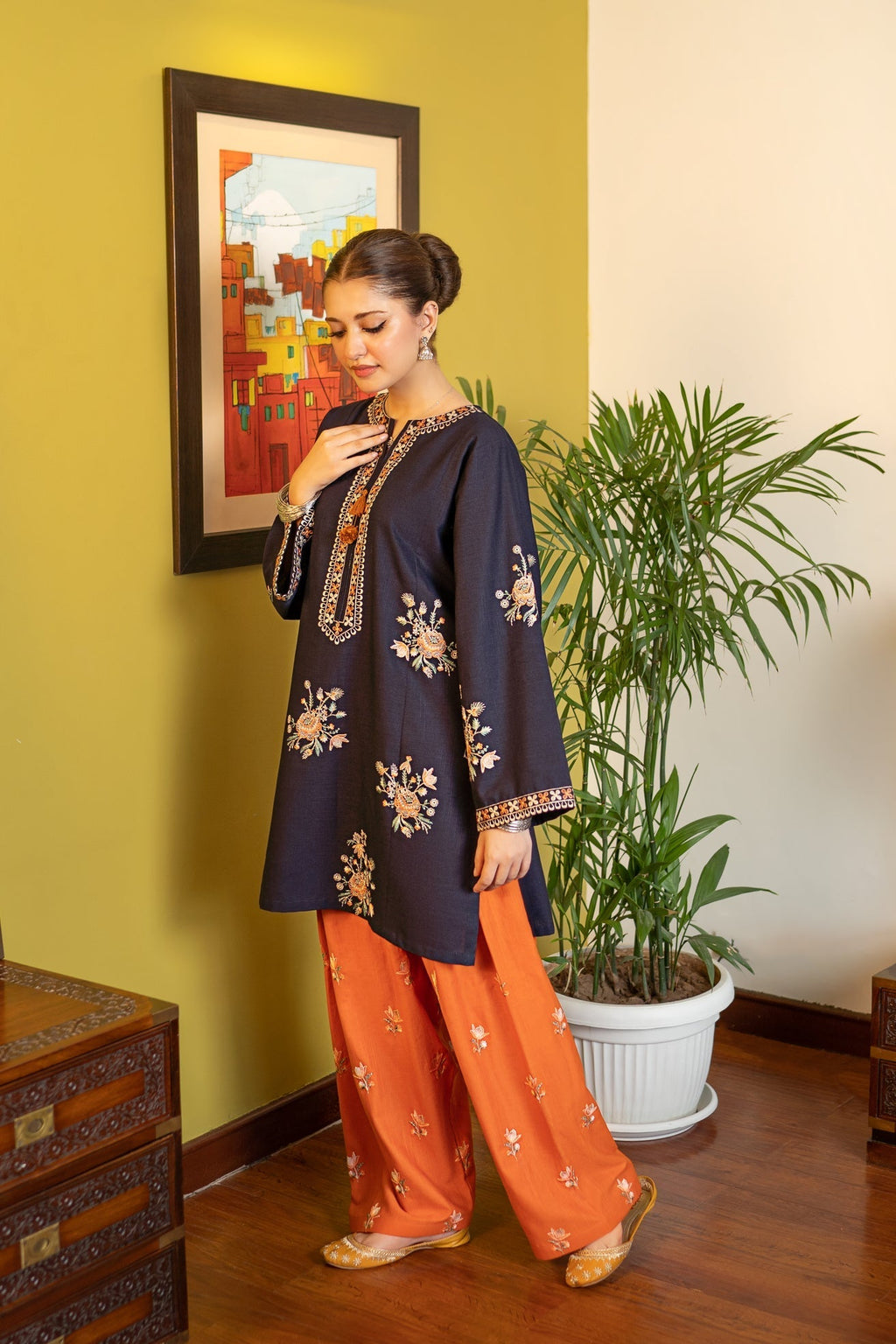 AL 945- 2 Piece - Unstitched Fully Embroidered Lawn Fabric