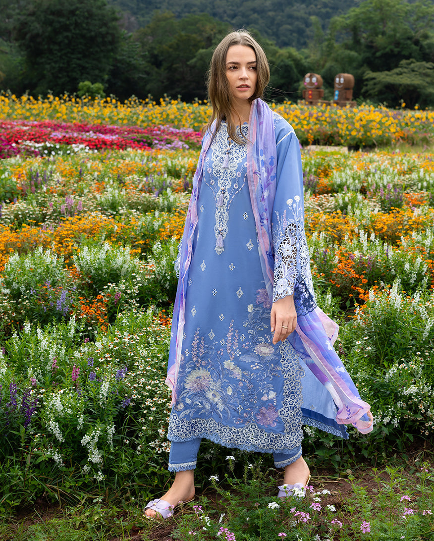 MS-2795-3 Piece - Unstitched Embroidered Lawn Fabric
