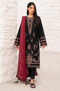 JZ 2890-3 Piece Unstitched Heavy Embroidered Dhanak Suit ( Printed Dupatta )