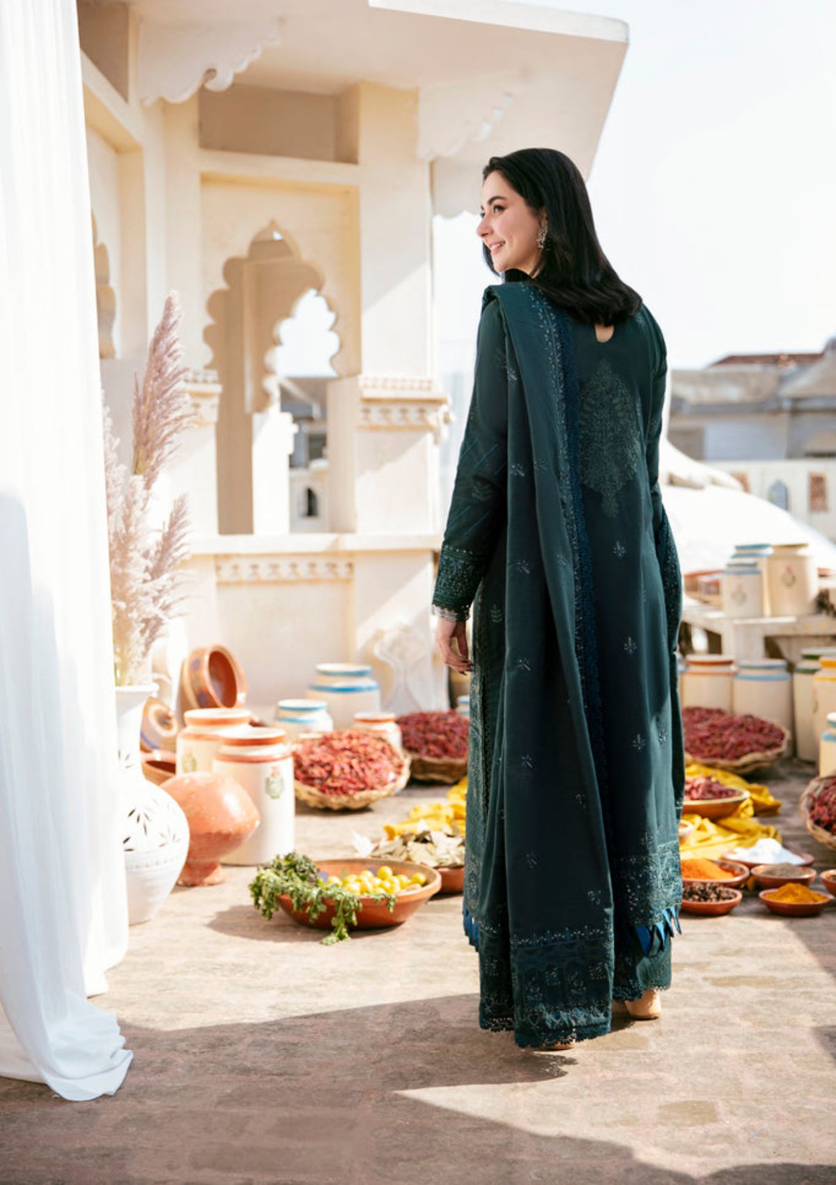 MB 935-3 Piece - Unstitched Fully Embroidered Lawn Fabric