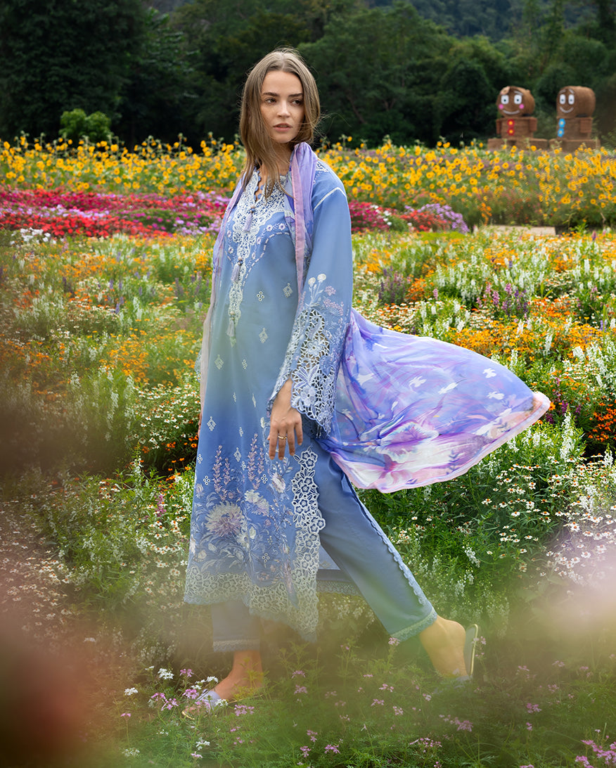 MS-2795-3 Piece - Unstitched Embroidered Lawn Fabric